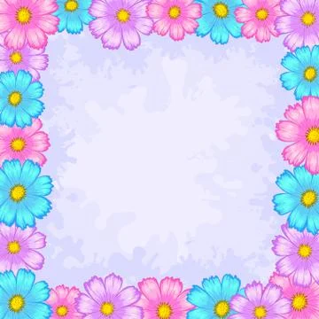 Background, frame from flowers Stock Illustration
