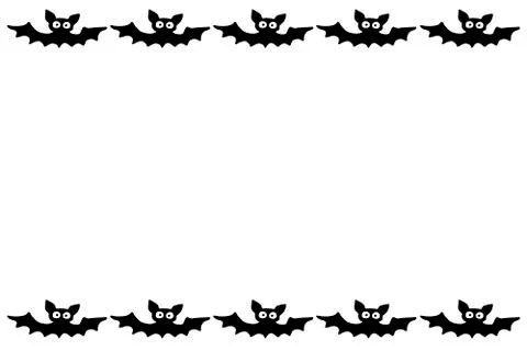 Background, frame for Halloween. Horizontal top and bottom edging, border of  Stock Illustration