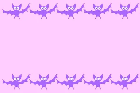 Background, frame for Halloween. Horizontal top and bottom edging, border of  Illustrazione stock