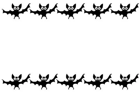 Background, frame for Halloween. Horizontal top and bottom edging, border of  Illustrazione stock
