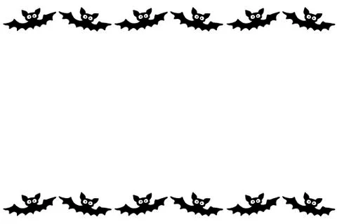 Background, frame for Halloween. Horizontal top and bottom edging, border of  Illustrazione stock
