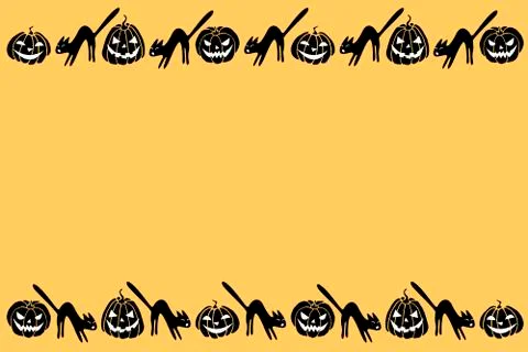 Background, frame for Halloween. Horizontal top and bottom edging, border of  Illustrazione stock