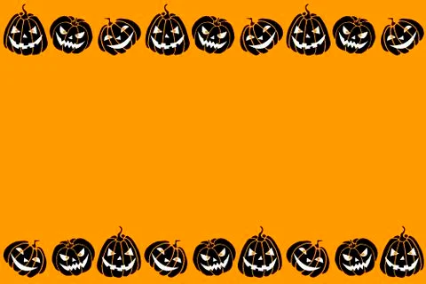 Background, frame for Halloween. Horizontal top and bottom edging, border of  Illustrazione stock