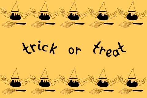 Background, frame for Halloween. Horizontal top and bottom ending, border of  Illustrazione stock