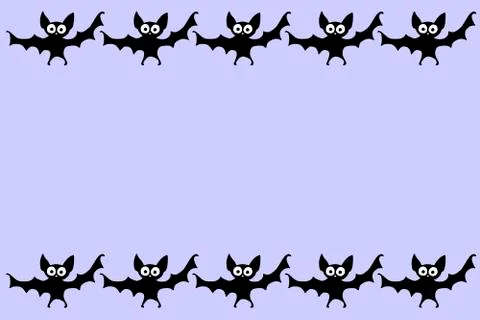 Background, frame for Halloween. Horizontal top and bottom edging, border of  Illustrazione stock