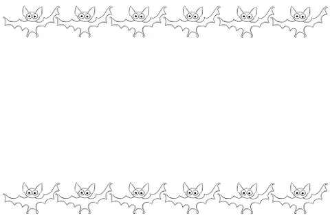 Background, frame for Halloween. Horizontal top and bottom edging, border of  Illustrazione stock