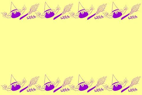 Background, frame for Halloween. Horizontal top and bottom ending, border of  Illustrazione stock