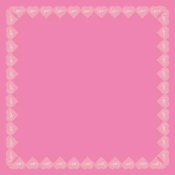 Background frame hearts love theme pink color Illustrazione stock
