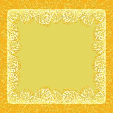 Background, frame of leaves Stock Illustration