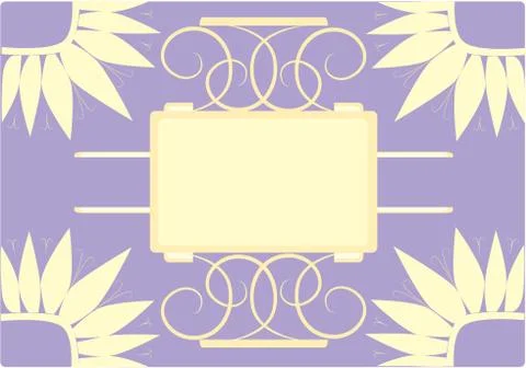 Background - frame violet and yellow Stock Illustration