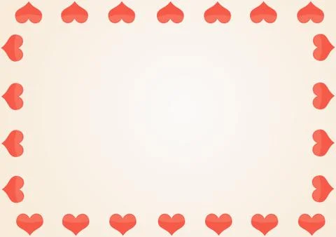 Background with a framework from red hearts 库存插图