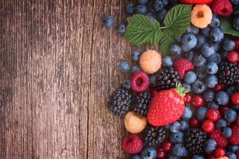 Background of fresh berries Stock Photos