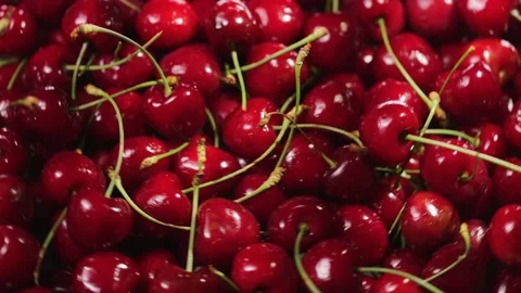Background of fresh berries rotating. Vegan sweet food, flat lay. 動画素材 343447962
