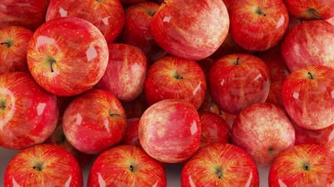 Background with fresh red apples Stock Photos