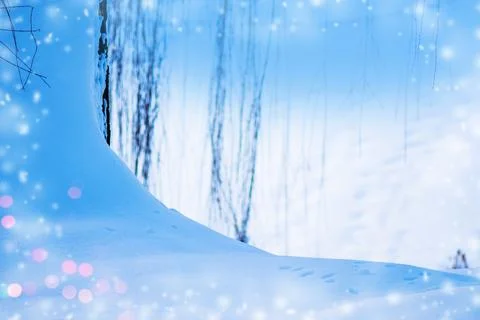 Background of fresh snow. Snowfall texture background. Winter bright fallin.. Stock Photos