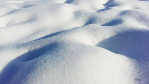 Background of fresh snow texture in blue tone. Panoramic Stock Photos