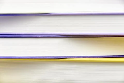 Background, front view of a stack of books. Colored lines and white stripes Stock Photos