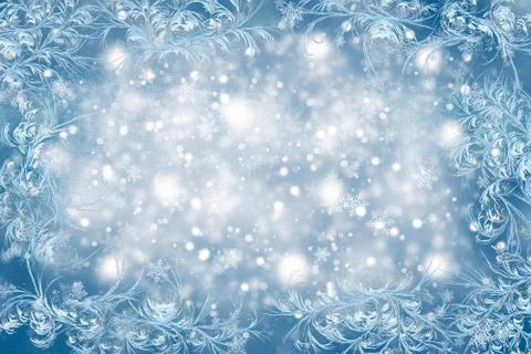 Background with a frosty pattern Stock Photos