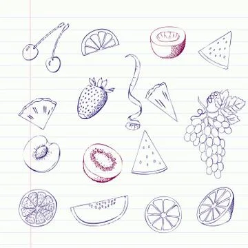 Background with fruit Stock Illustration