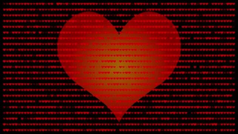 Background full of blinking hearts Stock Footage 267444704