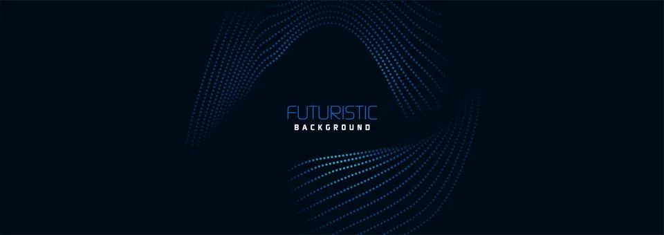 Background in futuristic data technology. Flowing halftone waves dots backdrop 스톡 일러스트