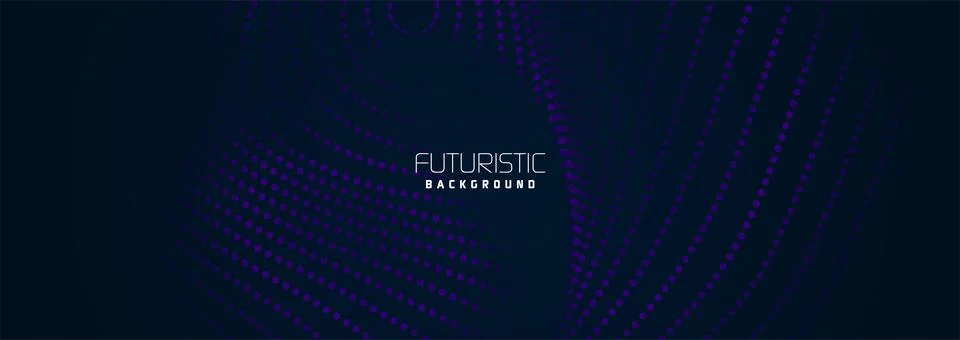 Background in futuristic data technology. Flowing halftone waves dots backdrop Stock Illustration