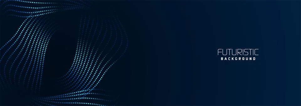 Background in futuristic data technology. Flowing halftone waves dots backdrop Illustrazione stock