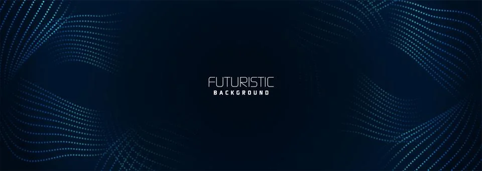 Background in futuristic data technology. Flowing halftone waves dots backdrop Illustrazione stock
