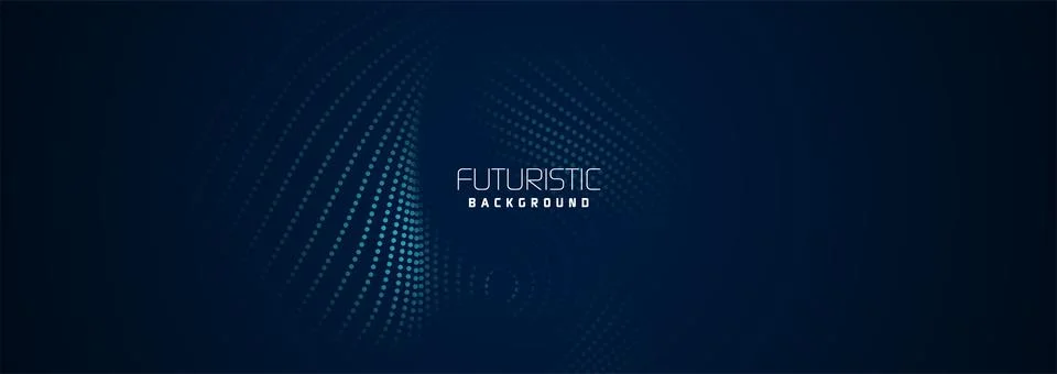 Background in futuristic data technology. Flowing halftone waves dots backdrop Illustrazione stock