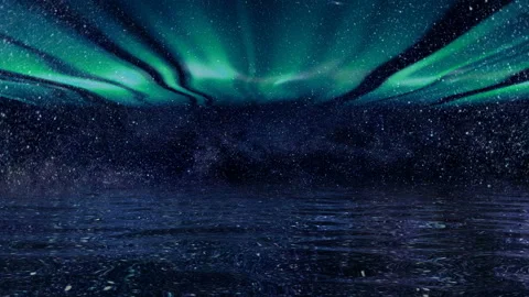 Background of a futuristic night sky vs borealis Видео 88158552