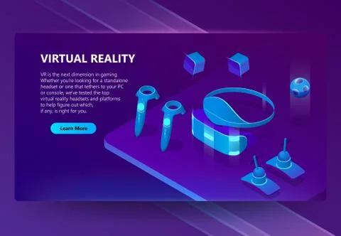 Background with gadgets for virtual reality Stock-Illustration