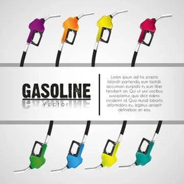 Background gas pumps stripe on white background for text Illustration