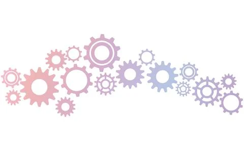 Background with gears with a beautiful gradient. Stock Illustration