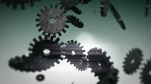 Background with gears Stock Footage 34337042