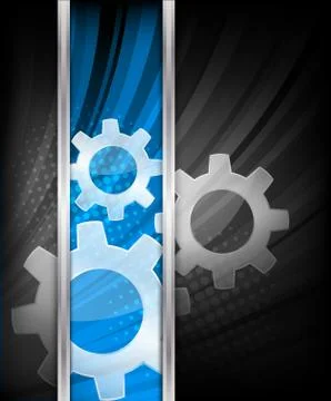 Background with gears Stock Illustration