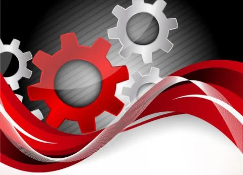 Background with gears Stock Illustration