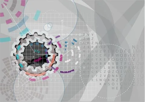 Background with gears Stock Illustration