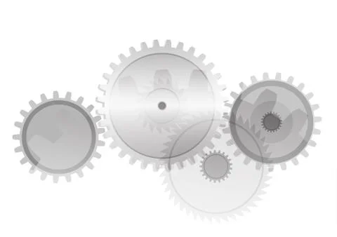 Background with gears Stock Illustration