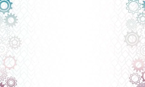 Background with gears on the sides Stock Illustration