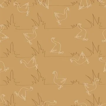 Background with geese Stock Illustration