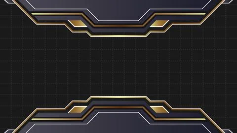 Background Geometric Abstract Template with Metallic Gold and Blue-Toned Desi Stock Illustration