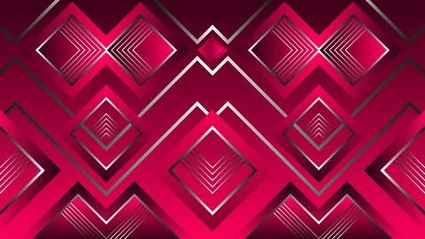 Background Geometric Art Deco Pattern with Vibrant Pink Diamond Shapes Stock Illustration