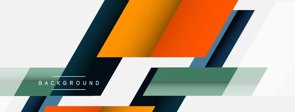 Background. Geometric diagonal square shapes and lines abstract composition Stock Illustration