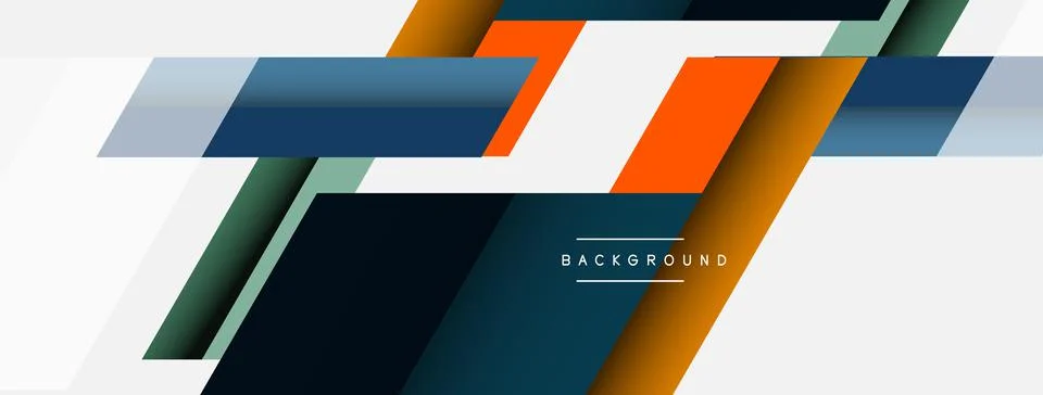 Background. Geometric diagonal square shapes and lines abstract composition Illustrazione stock