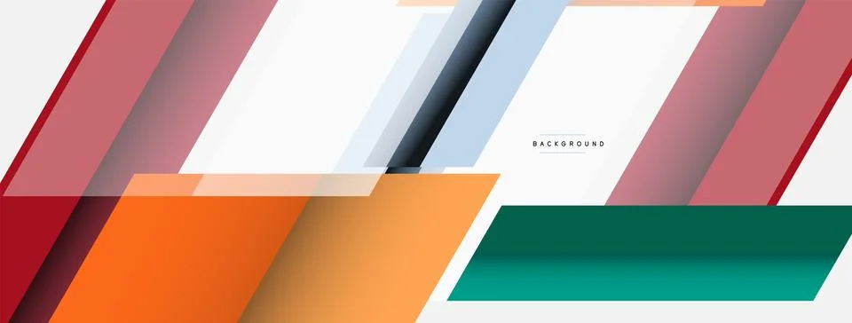 Background. Geometric diagonal square shapes and lines abstract composition Stock Illustration