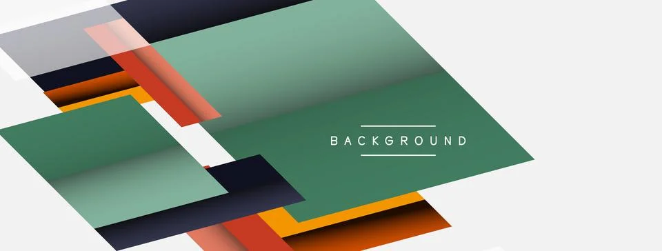 Background. Geometric diagonal square shapes and lines abstract composition 库存插图