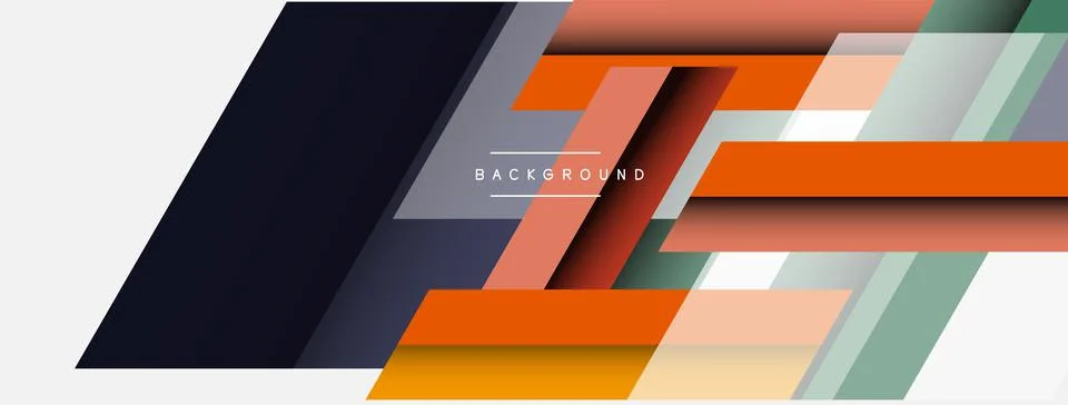 Background. Geometric diagonal square shapes and lines abstract composition Stock Illustration