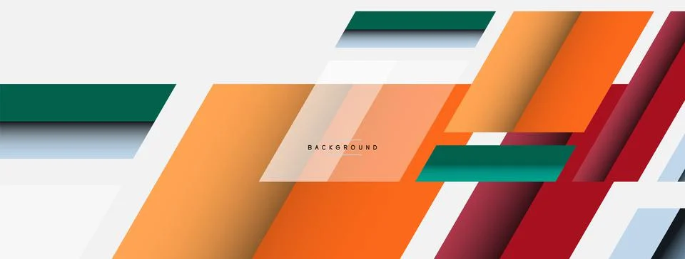 Background. Geometric diagonal square shapes and lines abstract composition Stock Illustration