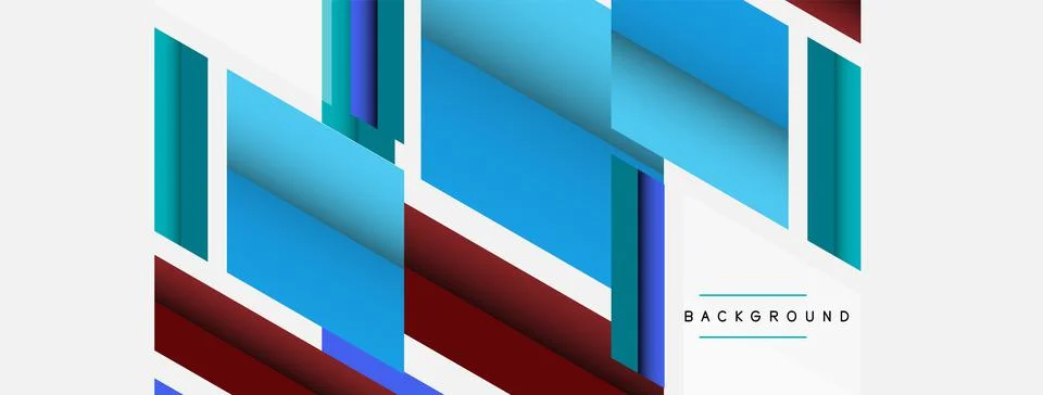 Background. Geometric diagonal square shapes and lines abstract composition 库存插图