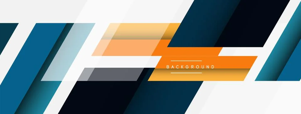 Background. Geometric diagonal square shapes and lines abstract composition Stock Illustration
